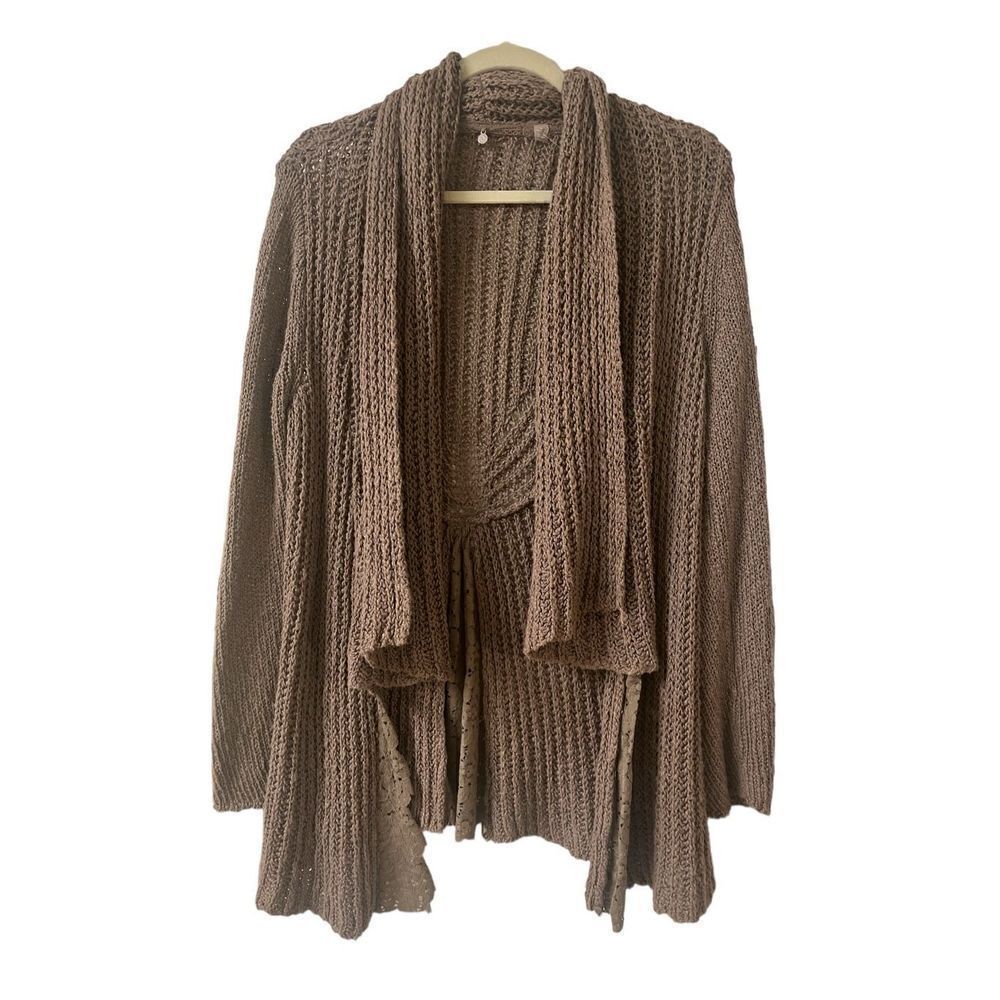 Anthropologie sweater by Knitted & Knotted brown sz Medium